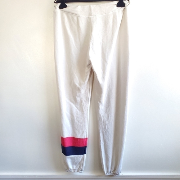 New Anthropologie Sundry Block Stripes Basic Bone Jogger Sweatpants NWT 1/Small - Picture 10 of 12